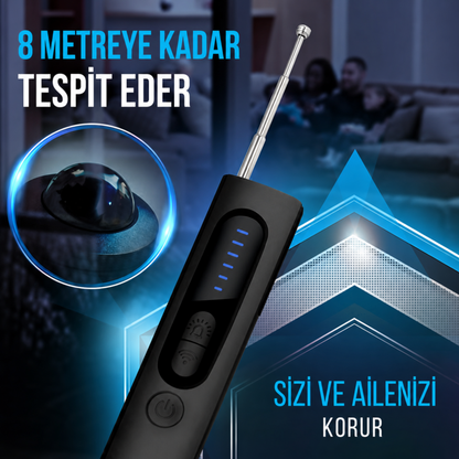 Gizli Kamera Dedektörü (Askeri Sınıf, Dahili RF ve GPS Takip Algılama Özelliğiyle)
